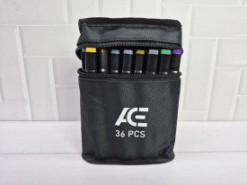 Marcadores estuche tela doble punta